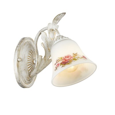 Светильник Lumion 3401/1W Светильник Lumion 3401/1WРустика<br>Серия Etienna интересна своим исполнением, потому что воплощает в себе черты стиля кантри и прованса. В ней используется основание цвета слоновой кости с золотой патиной, стеклянные плафоны белого цвета с цветочным орнаментом в стиле кантри.<br><br>Крепление: Настенное<br>Тип лампы: Накаливания / энергосбережения / светодиодная<br>Тип цоколя: E14<br>Количество ламп: 1<br>Ширина, мм: 153<br>MAX мощность ламп, Вт: 40<br>Расстояние от стены, мм: 250<br>Высота, мм: 215