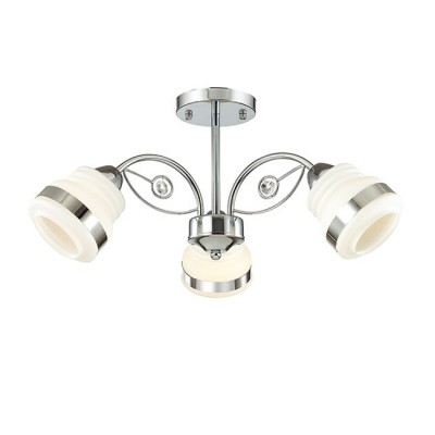 Светильник Lumion 3406/3C Светильник Lumion 3406/3CПотолочные<br>Серия Siserra универсальна с точки зрения использования в различных стилях. Выполнена в хроме с оригинальными матовыми белыми плафонами.<br><br>Установка на натяжной потолок: Да<br>S освещ. до, м2: 6<br>Крепление: Потолочное<br>Тип лампы: Накаливания / энергосбережения / светодиодная<br>Тип цоколя: E27<br>Количество ламп: 3<br>MAX мощность ламп, Вт: 40<br>Диаметр, мм мм: 558<br>Высота, мм: 250