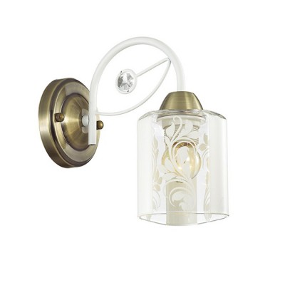Светильник Lumion 3407/1W Светильник Lumion 3407/1WСовременные<br>Необычайно свежим и интересным является сочетание белого цвета плафонов и декоров с бронзой основания. Современные линии светильника и оригинальный дизайн плафонов привлекают к себе внимание.<br><br>Крепление: Настенное<br>Тип лампы: Накаливания / энергосбережения / светодиодная<br>Тип цоколя: E14<br>Количество ламп: 1<br>Ширина, мм: 120<br>MAX мощность ламп, Вт: 40<br>Расстояние от стены, мм: 213<br>Высота, мм: 220
