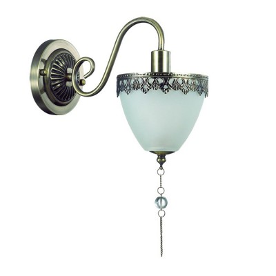 Светильник Lumion 3454/1W Светильник Lumion 3454/1WКлассика<br><br><br>Крепление: Настенное<br>Тип лампы: Накаливания / энергосбережения / светодиодная<br>Тип цоколя: E14<br>Количество ламп: 1<br>Ширина, мм: 140<br>MAX мощность ламп, Вт: 60<br>Расстояние от стены, мм: 260<br>Высота, мм: 410