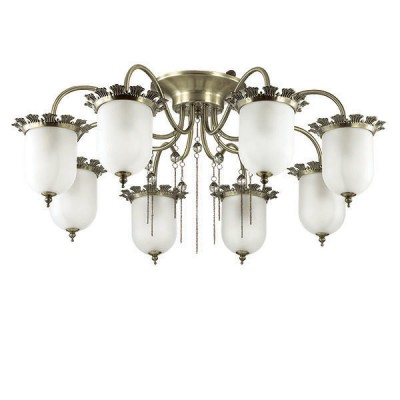 Светильник Lumion 3456/8C Светильник Lumion 3456/8CПотолочные<br>Серия Denissa - словно роскошные экзотические фрукты станут оригинальным украшением интерьера. Стеклянные плафоны из матового белого стекла с металлическими декорами будут давать мягкий рассеянный свет, плавные и грациозные линии будут всегда радовать глаз своей гармонией.<br><br>Установка на натяжной потолок: Да<br>S освещ. до, м2: 16<br>Крепление: Потолочное<br>Тип лампы: Накаливания / энергосбережения / светодиодная<br>Тип цоколя: E14<br>Количество ламп: 8<br>Диаметр, мм мм: 770<br>Высота, мм: 330<br>MAX мощность ламп, Вт: 40