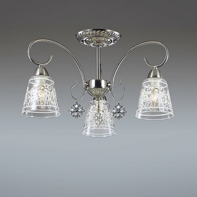 Светильник Lumion 3469/3C Светильник Lumion 3469/3CПотолочные<br><br><br>S освещ. до, м2: 6<br>Крепление: Потолочное<br>Тип лампы: Накаливания / энергосбережения / светодиодная<br>Тип цоколя: E14<br>Количество ламп: 3<br>MAX мощность ламп, Вт: 40<br>Диаметр, мм мм: 545<br>Высота, мм: 295