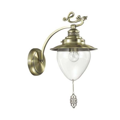 Светильник Lumion 3496/1W Светильник Lumion 3496/1WОжидается<br>Серия Prana в белом цвете с золотой патиной в сочетании с прозрачными плафонами смотрится изящно и невесомо. Декоративные ажурные подвески, украшающие плафон, гармонично сочетаются с декоративными металлическими элементами на рожках<br><br>Тип цоколя: E27<br>Количество ламп: 1<br>Ширина, мм: 200<br>MAX мощность ламп, Вт: 60<br>Длина, мм: 290<br>Расстояние от стены, мм: 25<br>Оттенок (цвет): бронза