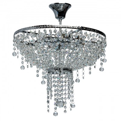 Люстра Mw light 351018208 Изабелла Люстра Mw light 351018208 ИзабеллаПотолочные<br>Описание модели 351018208: Люстра из коллекции «Изабелла» напоминает о роскошных дворцовых интерьерах прошлых веков. Основание из металла выполнено в двух цветовых вариациях, - цвета французского золота и цвета хрома и декорировано чеканным узором в греческом стиле. Хрустальные нити различного уровня создают многогранное сияние, подчеркивая блеск основания. Люстра необычна в своем воплощении и сочетает гламур и современную классику. Рекомендуемая площадь освещения порядка 18 кв.м.<br><br>Установка на натяжной потолок: Да<br>S освещ. до, м2: 24<br>Крепление: Крюк<br>Тип лампы: 60<br>Тип цоколя: E14<br>Количество ламп: 8<br>MAX мощность ламп, Вт: 60<br>Диаметр, мм мм: 440<br>Высота, мм: 550<br>Цвет арматуры: серебристый<br>Общая мощность, Вт: 480