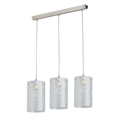 Люстра Mw light 354011203 Лоск Люстра Mw light 354011203 ЛоскТройные<br>Описание модели 354011203: Светильник из коллекции «Лоск» - отличный способ оформить интерьер со вкусом, отдав дань модным тенденциям. Стиль «Megapolis», в котором выполнена люстра, диктует сдержанные геометрические формы и функциональность. Хромированное металлическое основание хорошо сочетается с матированными стеклянными плафонами, декорированными прозрачным растительным орнаментом. Это придает светильнику особую изюминку. Рекомендуемая площадь освещения порядка 9 кв.м.<br><br>S освещ. до, м2: 9<br>Крепление: Планка<br>Тип лампы: накаливания / энергосбережения / LED-светодиодная<br>Тип цоколя: E14<br>Количество ламп: 3<br>Ширина, мм: 130<br>MAX мощность ламп, Вт: 60<br>Длина цепи/провода, мм: 570<br>Длина, мм: 550<br>Высота, мм: 940<br>Поверхность арматуры: глянцевый<br>Цвет арматуры: серебристый<br>Общая мощность, Вт: 180