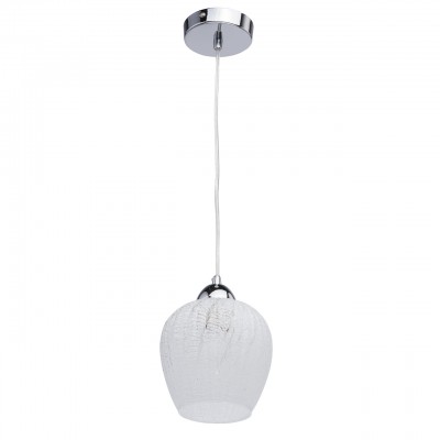 Светильник Mw-light 354017401 Светильник Mw-light 354017401Одиночные<br>354017401 - это Минимализм, простота форм, отсутствие лишних деталей – все эти качества отличают светильник-подвес из коллекции «Лоск». Хромированное металлическое основание создает строгий гармоничный дуэт вместе с плафоном из матового стекла. Его вытянутая форма и эффект кракелюр придают дизайну светильника особую изюминку.<br><br>S освещ. до, м2: 2<br>Тип лампы: накаливания / энергосбережения / LED-светодиодная<br>Тип цоколя: E27<br>Количество ламп: 1<br>MAX мощность ламп, Вт: 40<br>Диаметр, мм мм: 160<br>Длина цепи/провода, мм: 910<br>Высота, мм: 1210
