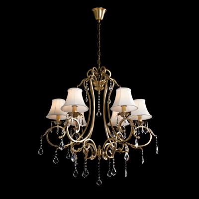 Люстра Chiaro 355010506 София Люстра Chiaro 355010506 СофияПодвесные<br>Описание модели 355010506: Сдержанность стиля и традиционность материалов! Элегантная форма потолочного светильника София придаёт всему образу романтичный вид. Праздничность белых абажуров выгодно подчёркнута переливающимися хрустальными подвесками и металлическим основанием благородного цвета античной бронзы. Светильник впишется в интерьеры классического и современного стиля, благодаря лёгкости и великолепию формы.<br><br>Установка на натяжной потолок: Да<br>S освещ. до, м2: 12<br>Крепление: Крюк<br>Тип лампы: накаливания / энергосбережения / LED-светодиодная<br>Тип цоколя: E14<br>Количество ламп: 6<br>MAX мощность ламп, Вт: 40<br>Диаметр, мм мм: 930<br>Длина цепи/провода, мм: 400<br>Высота, мм: 1300