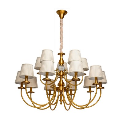 Люстра Chiaro 355012415 София Люстра Chiaro 355012415 СофияПодвесные<br>Описание модели 355012415: Элегантный дизайн люстры из коллекции «София» не сможет оставить равнодушным ценителей прекрасного. Металлическое основание цвета золоченой бронзы создает ореол парадности и строгого вкуса. Декоративная часть рожка украшена тонкими завитками, выполненными методом ручной ковки. Центральным элементом основания, главным объектом, приковывающим внимание в общей композиции, является декор в виде крупного массива хрусталя округлой формы. Гофрированные абажуры матового, нежного кофейного оттенка, который прекрасно сочетается с цветовой гаммой основания. Выдержанный, продуманный, эстетичный дизайн, мягкий, теплый, струящийся свет. Рекомендуемая площадь освещения – 30 кв.м.<br><br>Установка на натяжной потолок: Да<br>S освещ. до, м2: 30<br>Крепление: Крюк<br>Тип лампы: накаливания / энергосбережения / LED-светодиодная<br>Тип цоколя: E14<br>Количество ламп: 15<br>MAX мощность ламп, Вт: 40<br>Диаметр, мм мм: 1000<br>Длина цепи/провода, мм: 1000<br>Высота, мм: 2010<br>Цвет арматуры: бронзовый