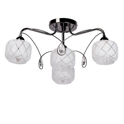 Люстра De markt 358015204 Грация Люстра De markt 358015204 ГрацияПотолочные<br>Описание модели 358015204: Нарядный светильник из коллекции Грация имеет все характеристики для того, чтобы по праву считаться желанной покупкой! Потолочный тип люстры весьма удобен для современных городских квартир. Лаконичный дизайн с декором из хрусталя, а также актуальное цветовое сочетание металлической арматуры и белых стеклянных плафонов универсально подойдёт для оформления различных типов современных интерьеров. Сами плафоны объёмные по форме, пропускают много яркого света. Рекомендуемая площадь освещения до 12 кв.м.<br><br>Установка на натяжной потолок: Да<br>S освещ. до, м2: 12<br>Крепление: Планка<br>Тип лампы: накаливания / энергосбережения / LED-светодиодная<br>Тип цоколя: E27<br>Количество ламп: 4<br>MAX мощность ламп, Вт: 60<br>Диаметр, мм мм: 600<br>Высота, мм: 250<br>Цвет арматуры: серый<br>Общая мощность, Вт: 240