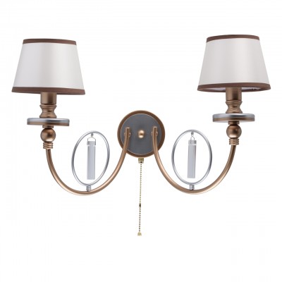 Mw light Каталина 361021602 Светильник бра Mw light Каталина 361021602 Светильник браСовременные<br><br><br>Тип лампы: Накаливания / энергосбережения / светодиодная<br>Тип цоколя: E14<br>Количество ламп: 2<br>Ширина, мм: 460<br>MAX мощность ламп, Вт: 40<br>Расстояние от стены, мм: 300<br>Высота, мм: 280
