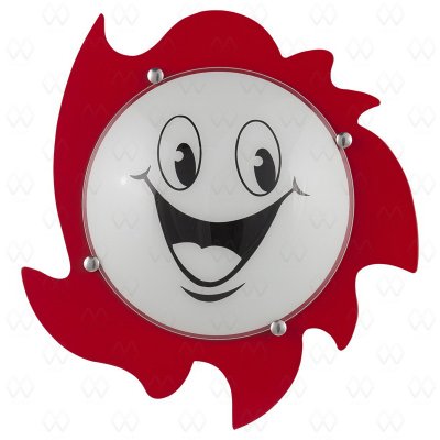 Светильник настенный бра Mw light 365013803 Улыбка Светильник настенный бра Mw light 365013803 УлыбкаДля детской<br>Металлическое крепление, основание из крашенного МДФ, стеклянный матовый плафон с детским рисунком.<br><br>S освещ. до, м2: 6<br>Тип лампы: накаливания / энергосбережения / LED-светодиодная<br>Тип цоколя: E27<br>Количество ламп: 3<br>MAX мощность ламп, Вт: 40<br>Диаметр, мм мм: 400<br>Высота, мм: 120<br>Поверхность арматуры: матовый<br>Цвет арматуры: красный<br>Общая мощность, Вт: 120