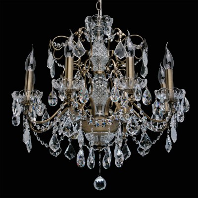 Люстра Mw light 367014008 Каролина Люстра Mw light 367014008 КаролинаПодвесные<br>Описание модели 367014008: Роскошные переливы и торжественная красота люстры из коллекции «Каролина» достойны царских дворцов. Основание из металла выполнено в трех цветовых вариациях: благородного оттенка античной бронзы, цвета хрома и цвета золота. Благодаря такому разнообразию, всегда можно подобрать необходимый цвет на любой вкус в соответствии со стилем интерьера. Основание дополнено грациозной россыпью декоративных подвесов из прозрачного хрусталя. Они создают многогранный блеск и манящие переливы.<br><br>Установка на натяжной потолок: Да<br>S освещ. до, м2: 24<br>Крепление: Крюк<br>Тип лампы: накаливания / энергосбережения / LED-светодиодная<br>Тип цоколя: E14<br>Количество ламп: 8<br>MAX мощность ламп, Вт: 60<br>Диаметр, мм мм: 600<br>Высота, мм: 930<br>Цвет арматуры: бронзовый