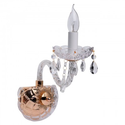 Светильник настенный бра Mw light 367023001 Каролина Светильник настенный бра Mw light 367023001 КаролинаХрустальные<br>Бра из коллекции «Каролина» восхищает своим блеском и великолепием. Основание выполнено из металла цвета французского золота. Изящно изогнутый рожок светильника декорирован витым стеклом, а чаша и декоративный элемент также выполнены из прозрачного рельефного стекла. Финальный штрих композиции – россыпь хрустальных подвесок. Рекомендуемая площадь освещения порядка 3 кв.м<br><br>S освещ. до, м2: 3<br>Тип лампы: Накаливания / энергосбережения / светодиодная<br>Тип цоколя: E14<br>Количество ламп: 1<br>Ширина, мм: 160<br>MAX мощность ламп, Вт: 60<br>Длина, мм: 250<br>Высота, мм: 250<br>Цвет арматуры: золотой<br>Общая мощность, Вт: 60