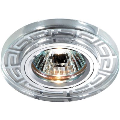 Novotech MAZE 369584 Встраиваемый светильник Novotech MAZE 369584 Встраиваемый светильникКруглые<br>Декоративный встраиваемый светильник модели Novotech 369584 из серии MAZE отличается следующим качеством: Основание светильника сделано из алюминия. Это лёгкий металл, основными достоинствами которого являются — устойчивость к практически всем видам негативного воздействия окружающей среды, коррозии, небольшой вес, по сравнению с другими видами металла и экологическая безопасность материала. Декоративный плафон произведен из хрусталя. Он обладает высоким показателем плотности, прозрачности и блеска. Благодаря содержанию свинца (не менее 30%) и определённому подбору углов, образуемых гранями, изделия из хрусталя отличаются необыкновенно яркой, многоцветной игрой света, чарующей магией красоты, совершенства и роскоши.<br><br>S освещ. до, м2: 2<br>Тип лампы: галогенная<br>Тип цоколя: GU5.3 (MR16)<br>MAX мощность ламп, Вт: 50<br>Диаметр, мм мм: 90<br>Диаметр врезного отверстия, мм: 68<br>Расстояние от стены, мм: 10<br>Высота, мм: 20<br>Цвет арматуры: серебристый
