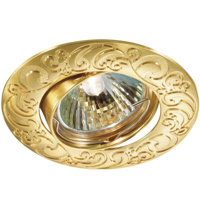 Novotech HENNA 369644 Точечный встраиваемый светильник Novotech HENNA 369644 Точечный встраиваемый светильникКруглые<br>Стандартный встраиваемый поворотный светильник модели Novotech 369644 из серии HENNA отличается следующим качеством: Светильник сделан из алюминиевого литья. Это сплав, основными достоинствами которого являются — устойчивость к практически всем видам негативного воздействия окружающей среды, коррозии, небольшой вес, по сравнению с другими видами металла и экологическая безопасность материала.<br><br>S освещ. до, м2: 2<br>Тип лампы: галогенная<br>Тип цоколя: GU5.3 (MR16)<br>MAX мощность ламп, Вт: 50<br>Диаметр, мм мм: 92<br>Диаметр врезного отверстия, мм: 82<br>Расстояние от стены, мм: 5<br>Высота, мм: 25<br>Цвет арматуры: Золотой