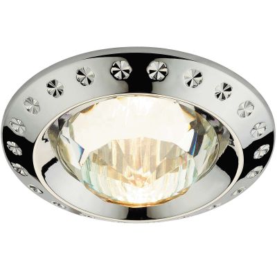 Novotech GLAM 369646 Точечный встраиваемый светильник Novotech GLAM 369646 Точечный встраиваемый светильникДекоративные<br>Декоративный встраиваемый неповоротный светильник модели Novotech 369646 из серии GLAM отличается следующим качеством: Светильник сделан из алюминиевого литья. Это сплав, основными достоинствами которого являются — устойчивость к практически всем видам негативного воздействия окружающей среды, коррозии, небольшой вес, по сравнению с другими видами металла и экологическая безопасность материала. Декоративный плафон произведён из хрусталя. Он обладает высоким показателем плотности, прозрачности и блеска. Благодаря содержанию свинца (не менее 30%) и определённому подбору углов, образуемых гранями, изделия из хрусталя отличаются необыкновенно яркой, многоцветной игрой света, чарующей магией красоты, совершенства и роскоши.<br><br>S освещ. до, м2: 2<br>Тип лампы: галогенная<br>Тип цоколя: GU5.3 (MR16)<br>MAX мощность ламп, Вт: 50<br>Диаметр, мм мм: 80<br>Диаметр врезного отверстия, мм: 68<br>Расстояние от стены, мм: 20<br>Высота, мм: 40<br>Цвет арматуры: серебристый