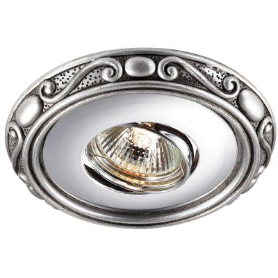 Novotech CERAMIC 369730 Встраиваемый светильник Novotech CERAMIC 369730 Встраиваемый светильникКруглые<br>Встраиваемые светильники – популярное осветительное оборудование, которое можно использовать в качестве основного источника или в дополнение к люстре. Они позволяют создать нужную атмосферу атмосферу и привнести в интерьер уют и комфорт. <br> Интернет-магазин «Светодом» предлагает стильный встраиваемый светильник Novotech 369730. Данная модель достаточно универсальна, поэтому подойдет практически под любой интерьер. Перед покупкой не забудьте ознакомиться с техническими параметрами, чтобы узнать тип цоколя, площадь освещения и другие важные характеристики. <br> Приобрести встраиваемый светильник Novotech 369730 в нашем онлайн-магазине Вы можете либо с помощью «Корзины», либо по контактным номерам. Мы развозим заказы по Москве, Екатеринбургу и остальным российским городам.<br><br>S освещ. до, м2: 2<br>Тип лампы: галогенная<br>Тип цоколя: GU5.3 (MR16)<br>MAX мощность ламп, Вт: 50<br>Диаметр, мм мм: 140<br>Диаметр врезного отверстия, мм: 80<br>Расстояние от стены, мм: 20<br>Высота, мм: 30<br>Оттенок (цвет): серебристный<br>Цвет арматуры: серебристый