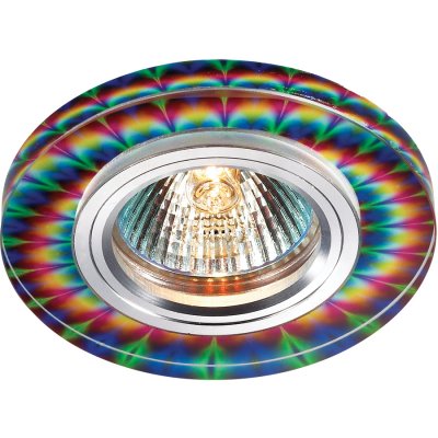 Novotech RAINBOW 369911 Встраиваемый светильник Novotech RAINBOW 369911 Встраиваемый светильникКруглые<br>Декоративный встраиваемый светильник модели Novotech 369911 из серии RAINBOW отличается следующим качеством: Основание светильника – алюминий. Это лёгкий металл, основными достоинствами которого являются — устойчивость к практически всем видам негативного воздействия окружающей среды, коррозии, небольшой вес, по сравнению с другими видами металла и экологическая безопасность материала. Декоративный красочный плафон произведен из стекла. Стекло экологично, не тускнеет и не меняет своего оттенка со временем, не покрывается некрасивым налетом и легко выдерживает перепады температур.<br><br>S освещ. до, м2: 3<br>Тип лампы: галогенная<br>Тип цоколя: GU5.3 (MR16)<br>Количество ламп: 1<br>MAX мощность ламп, Вт: 50<br>Диаметр, мм мм: 90<br>Диаметр врезного отверстия, мм: 65