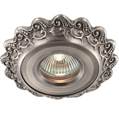 Novotech VINTAGE 369931 Встраиваемый светильник Novotech VINTAGE 369931 Встраиваемый светильникКруглые<br>Встраиваемые светильники – популярное осветительное оборудование, которое можно использовать в качестве основного источника или в дополнение к люстре. Они позволяют создать нужную атмосферу атмосферу и привнести в интерьер уют и комфорт. Интернет-магазин «Светодом» предлагает стильный встраиваемый светильник Novotech 369931. Данная модель достаточно универсальна, поэтому подойдет практически под любой интерьер. Перед покупкой не забудьте ознакомиться с техническими параметрами, чтобы узнать тип цоколя, площадь освещения и другие важные характеристики. Приобрести встраиваемый светильник Novotech 369931 в нашем онлайн-магазине Вы можете либо с помощью «Корзины», либо по контактным номерам. Мы доставляем заказы по Москве, Екатеринбургу и остальным российским городам.<br><br>Тип лампы: галогенная<br>Тип цоколя: GU5.3 (MR16)<br>MAX мощность ламп, Вт: 50<br>Диаметр, мм мм: 120<br>Диаметр врезного отверстия, мм: 90