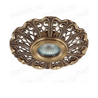 Novotech VINTAGE 370030 Встраиваемый светильник Novotech VINTAGE 370030 Встраиваемый светильникКруглые<br>Декоративный встраиваемый светильник модели Novotech 370030 из серии VINTAGE отличается следующим качеством: Светильник произведен из сплава цинка. Благодаря сравнительно высоким механическим и литейным качествам, изделия, выполненные из сплава цинка, отличаются высокой точностью деталей декора со сложной конфигурацией. Так же он обладает антикоррозийными свойствами.<br><br>S освещ. до, м2: 3<br>Тип лампы: галогенная/LED<br>Тип цоколя: GU5.3 (MR16)<br>Количество ламп: 1<br>MAX мощность ламп, Вт: 50<br>Диаметр, мм мм: 135<br>Диаметр врезного отверстия, мм: 70<br>Высота, мм: 10<br>Цвет арматуры: бронзовый