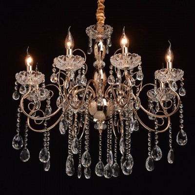 Mw light 373011308 Светильник Mw light 373011308 СветильникПодвесные<br><br><br>Установка на натяжной потолок: Да<br>S освещ. до, м2: 16<br>Тип лампы: Накаливания / энергосбережения / светодиодная<br>Тип цоколя: E14<br>Количество ламп: 8<br>MAX мощность ламп, Вт: 40<br>Диаметр, мм мм: 720<br>Высота, мм: 810 - 1050<br>Цвет арматуры: золотой