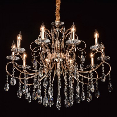 Mw light 373012910 Светильник Mw light 373012910 СветильникПодвесные<br><br><br>S освещ. до, м2: 20<br>Тип лампы: Накаливания / энергосбережения / светодиодная<br>Тип цоколя: E14<br>Количество ламп: 10<br>MAX мощность ламп, Вт: 40<br>Диаметр, мм мм: 780<br>Высота, мм: 840 - 1080<br>Цвет арматуры: золотой