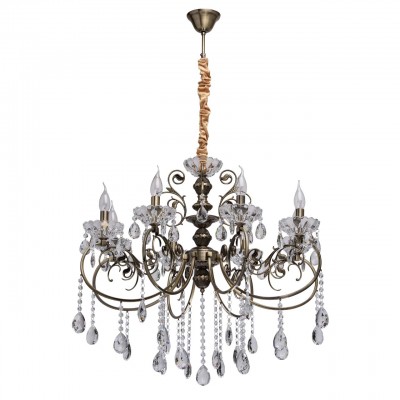 373013808 Mw light Светильник 373013808 Mw light СветильникПодвесные<br><br><br>Установка на натяжной потолок: Да<br>S освещ. до, м2: 16<br>Тип лампы: Накаливания / энергосбережения / светодиодная<br>Тип цоколя: E14<br>Количество ламп: 8<br>MAX мощность ламп, Вт: 40<br>Диаметр, мм мм: 670<br>Высота, мм: 1200