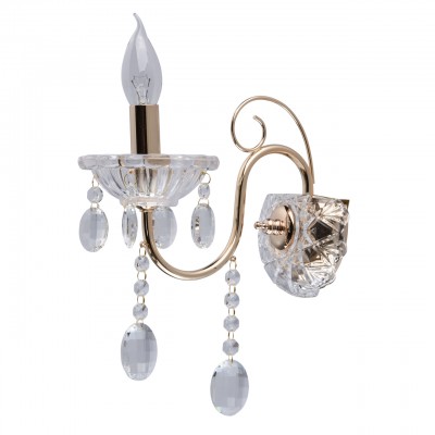 Mw light Адель 373022501 Светильник бра Mw light Адель 373022501 Светильник браХрустальные<br><br><br>Тип лампы: Накаливания / энергосбережения / светодиодная<br>Тип цоколя: E14<br>Количество ламп: 1<br>Ширина, мм: 120<br>MAX мощность ламп, Вт: 40<br>Длина, мм: 280<br>Высота, мм: 250