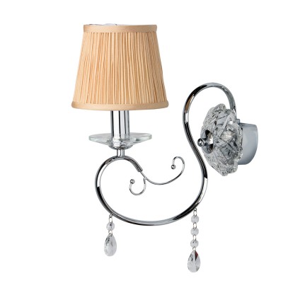 Светильник настенный бра Mw light 379028201 Федерика02 Светильник настенный бра Mw light 379028201 Федерика02Классика<br>Изящное основание бра из коллекции Федерика гальванизировано в цвет хрома. Абажур цвета кофе с молоком украшен тесьмой в тон, хрустальными подвесками и розеткой из массива хрусталя. Бра создаст уютную атмосферу благодаря мягкому распределению светового потока. Доставка модели 379028201 в более 100 городах России.<br><br>S освещ. до, м2: 3<br>Тип лампы: Накаливания / энергосбережения / светодиодная<br>Тип цоколя: E14<br>Количество ламп: 1<br>Ширина, мм: 150<br>MAX мощность ламп, Вт: 60<br>Длина, мм: 430<br>Высота, мм: 305<br>Цвет арматуры: серебристый<br>Общая мощность, Вт: 60