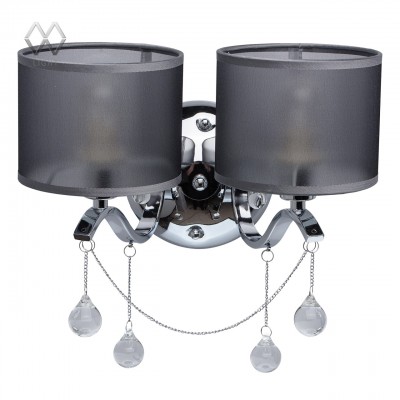 Светильник настенный бра Mw light 379029302 Федерика Светильник настенный бра Mw light 379029302 ФедерикаМодерн<br>Описание модели 379029302: Грациозная и царственно-красивая люстра из коллекции «Федерика» поражает воображение. Её хромированное металлическое основание гармонично дополнено изящно изогнутыми рожками. Они, в свою очередь, подчеркнуты полупрозрачными текстильными абажурами с эффектом хамелеона. Геометрически точная цилиндрическая форма и глубокий серый цвет, несмотря на кажущуюся простоту, смотрятся очень элегантно, а кант серого цвета делает их ещё более эффектными. Но главное украшение светильника – подвески из прозрачного стекла в виде капель на тонких цепочках. Они придают ему подлинную утончённость.<br><br>S освещ. до, м2: 4<br>Тип товара: Светильник настенный бра<br>Тип лампы: Накаливания / энергосбережения / светодиодная<br>Ширина, мм: 250<br>Длина, мм: 300<br>Высота, мм: 290<br>Цвет арматуры: серебристый
