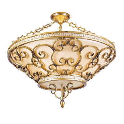 Люстра Chiaro 387010208 Флоранс Люстра Chiaro 387010208 ФлорансПодвесные<br>Описание модели 387010208: Плетение витиеватых кованых линий, металлическое основание цвета античного золота, изящный тканевый абажур - вот слагаемые успеха светильника из коллекции Флоранс. Растительная композиция, созданная с особым старанием и любовью, выглядит как богатое украшение эпохи Ренессанса. Роскошный дизайн светильника дополняется эффектом слегка состаренной поверхности, придающим всей композиции романтичный вид и историческую ценность.<br><br>Установка на натяжной потолок: Да<br>S освещ. до, м2: 24<br>Крепление: Планка<br>Тип лампы: накаливания / энергосбережения / LED-светодиодная<br>Тип цоколя: E27<br>Количество ламп: 8<br>Диаметр, мм мм: 780<br>Высота, мм: 670<br>MAX мощность ламп, Вт: 60