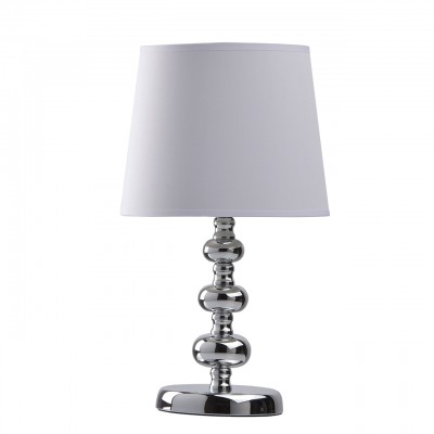 Настольная лампа Mw light 415032201 Салон Настольная лампа Mw light 415032201 СалонСовременные<br>Описание модели 415032201: Простота, красота и функциональность - главные достоинства настольной лампы из коллекции Салон. Хромированное металлическое основание дополнено изящным тканевым абажуром. Его нежно-белый цвет освежит обстановку и будет отлично смотреться в любом интерьере. Светильник выглядит особенно стильно благодаря оригинальной декоративной ножке, состоящей из нескольких металлических сфер.<br><br>S освещ. до, м2: 2<br>Диаметр, мм мм: 250<br>Высота, мм: 425