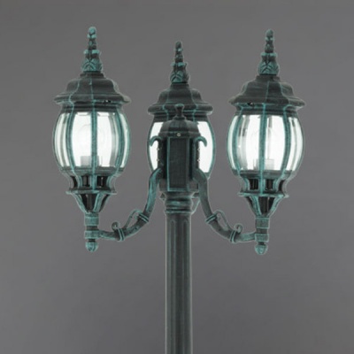 Eglo OUTDOOR CLASSIC 4171 светильник уличный Eglo OUTDOOR CLASSIC 4171 светильник уличныйБольшие фонари<br>Парковые светильники EGLO OUTDOOR CLASSIC (IP23) — светильники для наружного освещения. Степень защиты IP23 — защита от твердых тел gt; 12 мм, защита от дождя. Плафоны из прозрачного пластика. Арматура из алюминия. Светильники рассчитаны на обычную лампу E27 100W max. Цвет: зеленый антик (black-green).<br><br>Тип лампы: накаливания / энергосбережения / LED-светодиодная<br>Тип цоколя: E27<br>MAX мощность ламп, Вт: 3X60<br>Диаметр, мм мм: 530<br>Размеры основания, мм: 250<br>Высота, мм: 2130<br>Оттенок (цвет): прозрачный<br>Цвет арматуры: зеленый<br>Общая мощность, Вт: 2