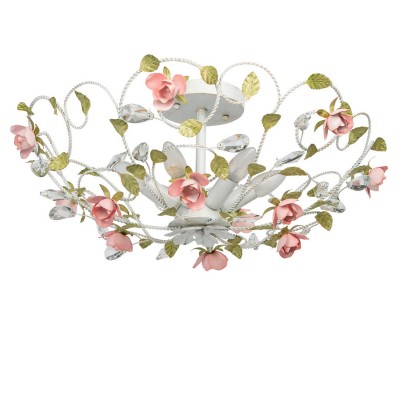 Люстра Mw light 421013406 Букет Люстра Mw light 421013406 БукетПотолочные<br>Описание модели 421013406: Романтичная и тонкая натура светильников из коллекции Букет привлекает своими бутонами нежно розового цвета. Они напоминают сладкие кремовые розочки на праздничном торте, который является безусловным украшением праздничного стола! Искусственно состаренное металлическое основание белого цвета, украшенное хрусталем и винтажными декоративными элементами, станет прекрасным дополнением к интерьеру, выполненному в романтичном стиле Прованс.<br><br>Установка на натяжной потолок: Да<br>S освещ. до, м2: 12<br>Крепление: Планка<br>Тип лампы: накаливания / энергосбережения / LED-светодиодная<br>Тип цоколя: E14<br>Количество ламп: 6<br>MAX мощность ламп, Вт: 40<br>Диаметр, мм мм: 620<br>Высота, мм: 260<br>Цвет арматуры: белый<br>Общая мощность, Вт: 240