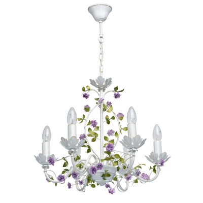 Люстра Mw light 421014406 Букет Люстра Mw light 421014406 БукетПодвесные<br>Воздушная весенняя люстра из коллекции «Букет» - мечта романтичных особ. Матово-белое металлическое основание с эффектом патинирования в цвет золота декорировано элементами флористического стиля. Миниатюрные цветы фиалкового оттенка переплетаются с изящными зелеными листьями. Широкая семья – люстра, бра, торшер, настольная лампа – позволит превратить интерьер в настоящий сад и расставить в световые акценты в едином стиле. Рекомендуемая площадь освещения порядка 16 кв.м. Доставка модели 421014406 в более 100 городах России.<br><br>Установка на натяжной потолок: Да<br>S освещ. до, м2: 12<br>Крепление: Крюк<br>Тип лампы: Накаливания / энергосбережения / светодиодная<br>Тип цоколя: E14<br>Количество ламп: 6<br>MAX мощность ламп, Вт: 40<br>Диаметр, мм мм: 500<br>Длина цепи/провода, мм: 550<br>Высота, мм: 1220<br>Цвет арматуры: белый с золотистой патиной<br>Общая мощность, Вт: 240