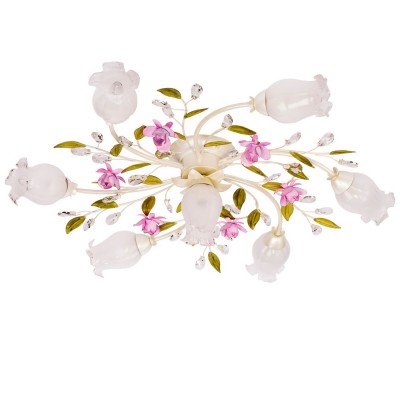 Люстра Mw light 422010607 Роса Люстра Mw light 422010607 РосаПотолочные<br>Описание модели 422010607: Светильник из коллекции Роса демонстрирует красоту цветочного ансамбля из бутонов роз и зеленых лепестков! Зелёная листва и соцветия нежно-розового цвета выкованы из металла так мастерски, что выглядят как настоящие цветущие растения. Композиционная форма и реалистичность композиции вдохновляют на создание романтичного интерьера в доме или на солнечной веранде!<br><br>Установка на натяжной потолок: Ограничено<br>S освещ. до, м2: 14<br>Рекомендуемые колбы ламп: свеча<br>Крепление: Планка<br>Тип лампы: накаливания / энергосбережения / LED-светодиодная<br>Тип цоколя: E14<br>Количество ламп: 7<br>MAX мощность ламп, Вт: 40<br>Диаметр, мм мм: 820<br>Высота, мм: 220<br>Поверхность арматуры: глянцевый, матовый<br>Цвет арматуры: зеленый<br>Общая мощность, Вт: 280