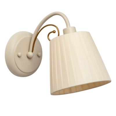 Светильник настенный бра Mw light 448020801 Виталина Светильник настенный бра Mw light 448020801 ВиталинаКлассические<br>Описание модели 448020801: Лаконичный облик светильника из коллекции Виталина гармонично впишется в интерьеры помещений гостиной или спальни, выполненных в стилях классицизма, неоклассицизма, ампира или прованса. Гармоничный колористический ансамбль люстры представлен металлическим основанием кремового цвета и плиссированным абажуром бежевого оттенка.<br><br>S освещ. до, м2: 3<br>Тип лампы: накаливания / энергосбережения / LED-светодиодная<br>Тип цоколя: E14<br>Количество ламп: 1<br>Ширина, мм: 150<br>MAX мощность ламп, Вт: 60<br>Длина, мм: 210<br>Высота, мм: 280<br>Цвет арматуры: золотой<br>Общая мощность, Вт: 60