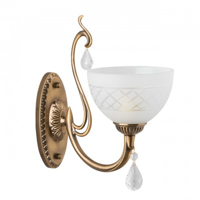 Светильник настенный бра Mw light 450023101 Ариадна Светильник настенный бра Mw light 450023101 АриаднаКлассика<br>Описание модели 450023101: Хрупкое изящество бра из коллекции Ариадна – свидетельство утонченного вкуса и продуманного дизайна. Светильник сделан из качественного стекла. Основание, декоративные элементы – мягкого цвета медовой бронзы, который удачно гармонирует с плафоном молочно- белого цвета. Модель идеально подходит для комнат с теплым цветовым решением, обставленных в классическом стиле. Декоративные элементы в виде прозрачных капель хрусталя создают нежные переливы. Рекомендуемая площадь освещения – 3 кв.м.<br><br>S освещ. до, м2: 3<br>Тип лампы: накаливания / энергосберегающая / светодиодная<br>Тип цоколя: E27<br>Количество ламп: 1<br>Ширина, мм: 150<br>MAX мощность ламп, Вт: 60<br>Длина, мм: 300<br>Высота, мм: 260<br>Поверхность арматуры: матовый<br>Цвет арматуры: бронзовый<br>Общая мощность, Вт: 60