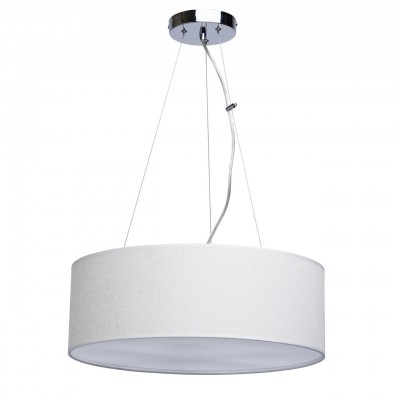 Люстра подвесная Mw light 453010906 Дафна Люстра подвесная Mw light 453010906 ДафнаПодвесные<br>Описание модели 453010906: Для тех, кто ценит лоск и лаконичность подвесная люстра из коллекции «Дафна» - удачная находка. Тканевый абажур цилиндрической формы из натурального льна гармонично сочетается с хромированным основанием из металла. Источник света снизу закрыт пластиной из матово-белого полупрозрачного акрила, благодаря чему свет мягко рассеивается, создавая уютную и спокойную атмосферу. Светильник идеально подходит для зонального освещения, а его минималистический современный дизайн позволяет идеально смотреться в любой обстановке. Площадь освещения порядка 12 кв.м.<br><br>Установка на натяжной потолок: Да<br>S освещ. до, м2: 12<br>Крепление: Планка<br>Тип лампы: Накаливания / энергосбережения / светодиодная<br>Тип цоколя: E14<br>Цвет арматуры: серебристый<br>Количество ламп: 6<br>Диаметр, мм мм: 500<br>Высота, мм: 700<br>MAX мощность ламп, Вт: 40<br>Общая мощность, Вт: 240