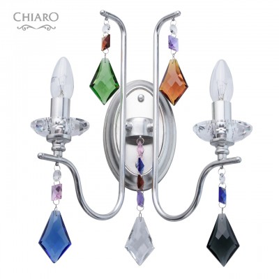 Светильник настенный бра Chiaro 458021502 Сюзанна Светильник настенный бра Chiaro 458021502 СюзаннаМодерн<br>Описание модели 458021502: Разнообразить обстановку, придать ей нарядный и торжественный вид сможет люстра и бра из коллекции Сюзанна. Основание выполнено из металла и покрыто серебром. Благородный и вместе с тем нейтральный цвет серебра гармонично сочетается с декоративными элементами из разноцветного хрустального стекла. Яркое сочетание декора строгих геометрических форм создает эффектную стилистическую композицию.<br><br>S освещ. до, м2: 4<br>Тип товара: Светильник настенный бра<br>Тип лампы: Накаливания / энергосбережения / светодиодная<br>Ширина, мм: 320<br>Длина, мм: 400<br>Высота, мм: 220