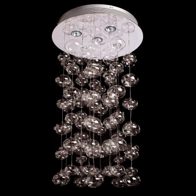 Люстра подвесная Mw light 464011605 Бриз Люстра подвесная Mw light 464011605 БризКаскадные<br>Описание модели 464011605: Легкость и свежесть привнесет в обстановку люстра из коллекции «Бриз». Лаконичный декор и приятная цветовая гамма органично впишутся в современный интерьер. Хромированное металлическое основание щедро дополнено водопадом декоративных пузырьков из прозрачного выдувного стекла. Необычная воздушная композиция идеально украсит гостиную или спальную комнаты. Рекомендуемая площадь освещения порядка 16 кв.м.<br><br>Установка на натяжной потолок: Ограничено<br>S освещ. до, м2: 16<br>Рекомендуемые колбы ламп: полусферическая с рефлектором<br>Крепление: Планка<br>Цветовая t, К: 2800-3200 K<br>Тип лампы: галогенная / LED-светодиодная<br>Тип цоколя: GU10<br>Количество ламп: 5<br>MAX мощность ламп, Вт: 50<br>Диаметр, мм мм: 450<br>Высота, мм: 770<br>Поверхность арматуры: глянцевый<br>Цвет арматуры: серебристый<br>Общая мощность, Вт: 250