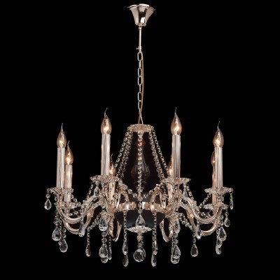 Mw light 482014508 Светильник Mw light 482014508 СветильникПодвесные<br><br><br>S освещ. до, м2: 16<br>Тип лампы: Накаливания / энергосбережения / светодиодная<br>Тип цоколя: E14<br>Количество ламп: 8<br>MAX мощность ламп, Вт: 40<br>Диаметр, мм мм: 700<br>Высота, мм: 660 - 950<br>Цвет арматуры: черный/золотой