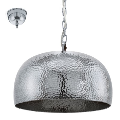 Eglo DUMPHRY 49182 Винтажный светильник Eglo DUMPHRY 49182 Винтажный светильникОдиночные<br>Подвес DUMPHRY, 1х60W (E27), ?340, H1100, сталь, хром применяется преимущественно в домашнем освещении с использованием стандартных выключателей и переключателей для сетей 220V.<br><br>S освещ. до, м2: 3<br>Тип лампы: Накаливания / энергосбережения / светодиодная<br>Тип цоколя: E27<br>Количество ламп: 1<br>MAX мощность ламп, Вт: 60<br>Диаметр, мм мм: 340<br>Высота, мм: 1100<br>Цвет арматуры: серебристый хром