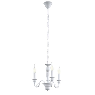 Eglo CAPOSILE 49384 Люстра Eglo CAPOSILE 49384 ЛюстраПодвесные<br>Люстра CAPOSILE, 3х40W (E14), ?410, H1100, сталь, белый применяется преимущественно в домашнем освещении с использованием стандартных выключателей и переключателей для сетей 220V.<br><br>Установка на натяжной потолок: Да<br>S освещ. до, м2: 6<br>Тип цоколя: E14<br>Цвет арматуры: белый<br>Количество ламп: 3<br>Диаметр, мм мм: 410<br>Высота, мм: 1100<br>MAX мощность ламп, Вт: 40