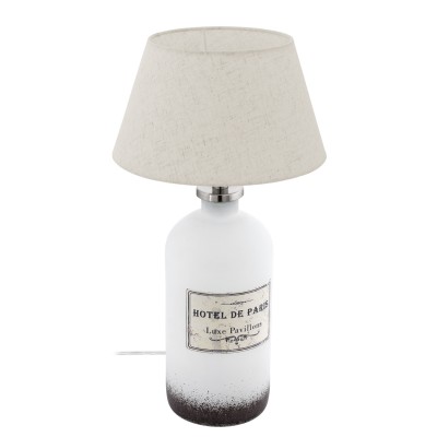 Eglo ROSEDDAL 49663 Настольная лампа Eglo ROSEDDAL 49663 Настольная лампаСовременные<br>Настольная лампа ROSSEDAL, 1х40W(E27), ?300, H440, cтекло, белый/текстиль, кремовый применяется преимущественно в домашнем освещении с использованием стандартных выключателей и переключателей для сетей 220V.<br><br>Тип товара: Настольная лампа<br>Тип цоколя: E27<br>Количество ламп: 1<br>MAX мощность ламп, Вт: 40<br>Диаметр, мм мм: 300<br>Высота, мм: 440<br>Цвет арматуры: белый