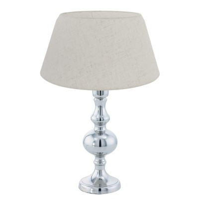 Eglo BEDWORTH 49666 Настольная лампа Eglo BEDWORTH 49666 Настольная лампаСовременные<br>Настольная лампа BEDWORTH, 1х60W(E27), ?300, H450, сталь, хром/текстиль, кремовый применяется преимущественно в домашнем освещении с использованием стандартных выключателей и переключателей для сетей 220V.<br><br>Тип товара: Настольная лампа<br>Тип цоколя: E27<br>Количество ламп: 1<br>MAX мощность ламп, Вт: 60<br>Диаметр, мм мм: 300<br>Высота, мм: 450<br>Цвет арматуры: серебристый хром