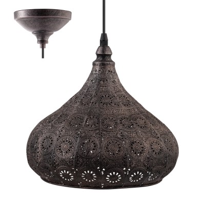 Eglo MELILLA 49714 Подвесной светильник Eglo MELILLA 49714 Подвесной светильникПодвесные<br><br><br>Установка на натяжной потолок: Да<br>S освещ. до, м2: 3<br>Тип лампы: Накаливания / энергосбережения / светодиодная<br>Тип цоколя: E27<br>Количество ламп: 1<br>Диаметр, мм мм: 285<br>Высота, мм: 1100<br>MAX мощность ламп, Вт: 60