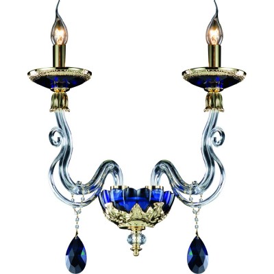 Светильник Divinare 5125/11 AP-2 Светильник Divinare 5125/11 AP-2Классика<br><br><br>Тип цоколя: E14<br>Количество ламп: 2<br>Ширина, мм: 520<br>MAX мощность ламп, Вт: 40<br>Диаметр, мм мм: 200<br>Высота, мм: 480<br>Цвет арматуры: золотой, голубой