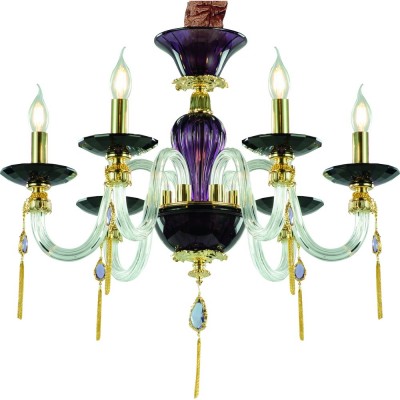 Светильник Divinare 5126/12 LM-6 Светильник Divinare 5126/12 LM-6Подвесные<br>Компания «Светодом» предлагает широкий ассортимент люстр от известных производителей. Представленные в нашем каталоге товары выполнены из современных материалов и обладают отличным качеством. Благодаря широкому ассортименту Вы сможете найти у нас люстру под любой интерьер. Мы предлагаем как классические варианты, так и современные модели, отличающиеся лаконичностью и простотой форм. Стильная люстра Divinare 5126/12 LM-6 станет украшением любого дома. Эта модель от известного производителя не оставит равнодушным ценителей красивых и оригинальных предметов интерьера. Люстра Divinare 5126/12 LM-6 обеспечит равномерное распределение света по всей комнате. При выборе обратите внимание на характеристики, позволяющие приобрести наиболее подходящую модель. Купить понравившуюся люстру по доступной цене Вы можете в интернет-магазине «Светодом».<br><br>Установка на натяжной потолок: Да<br>S освещ. до, м2: 12<br>Крепление: крюк<br>Тип цоколя: E14<br>Количество ламп: 6<br>Ширина, мм: 630<br>MAX мощность ламп, Вт: 40<br>Диаметр, мм мм: 630<br>Размеры основания, мм: 120<br>Длина цепи/провода, мм: 1080<br>Высота, мм: 570<br>Цвет арматуры: золотой, фиолетовый