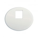 Накладка для 1розетки телефонной/компьютерной белый Tacto (ABB) [NIE 5517_1 BL] 5517.1 BL